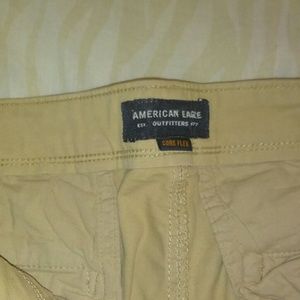 Tan and khakis pants